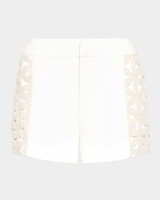 Erica Floral Crochet Shorts